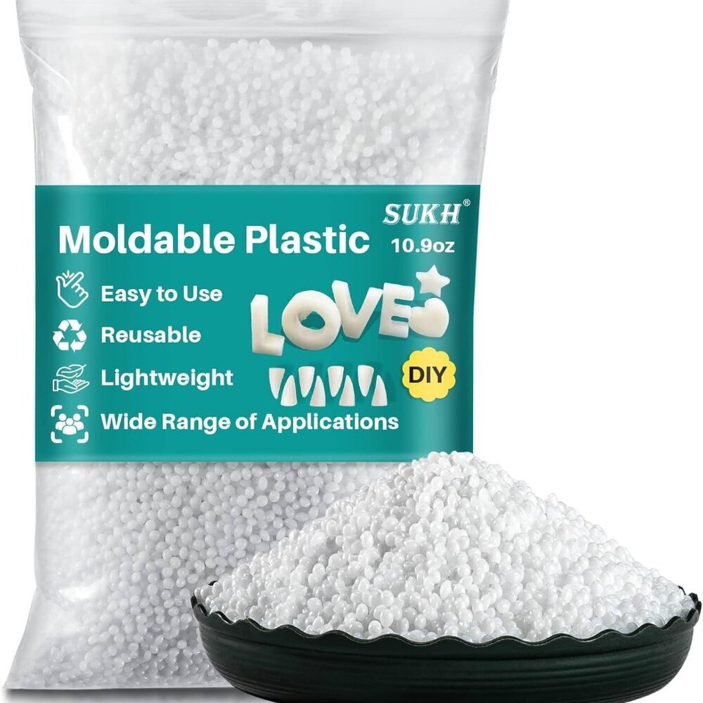 10.9oz Moldable Plastic Pellets - Thermoplastic Beads Polymorph Plastic Meltable